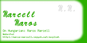 marcell maros business card